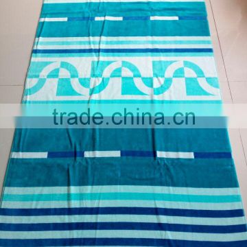 100%Cotton terry jacquard woven yarn dyed custom design full color bath pool/beach swimming towel Low price