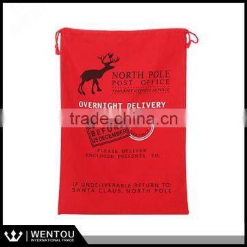 Wholesale Cotton Gift Canvas Christmas Santa Bags