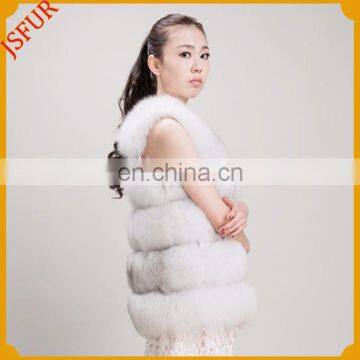 Top quality special style natural fox white vest