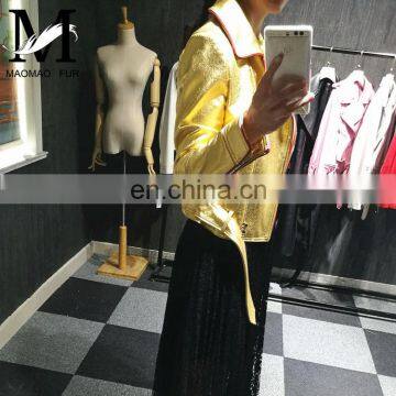 New Style Long Sleeve Fashion Softshell Life Women Leather Jacket Korean Style Leather Jacket photo-6