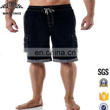 Summer Fashion New Style Men Black Cargo Elastic Work Shorts