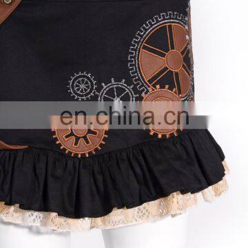 Steampunk Mini Skirt With Gear Patches photo-3