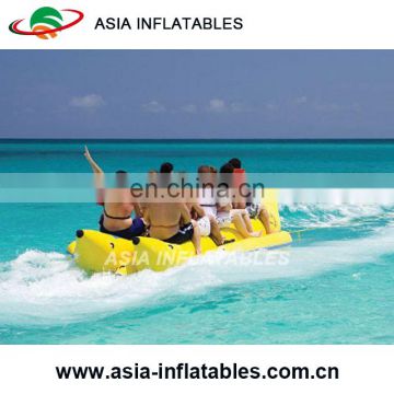 Amusing Double Tubes Banana Boat For Sale / Inflatable Flying Banana Boat