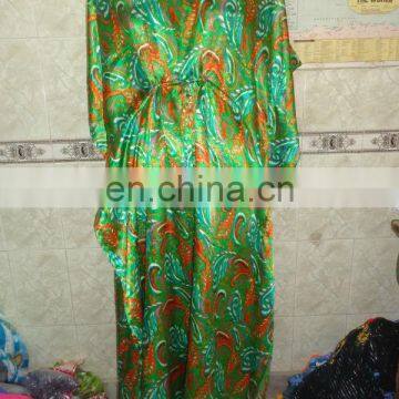 Printed Satin Kaftan