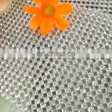 2013 high quality iron on rhinestone mesh