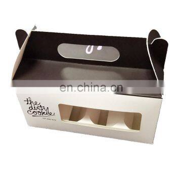 Cheaper Paper Cup Cake Box With Clear PVC Winder photo-3
