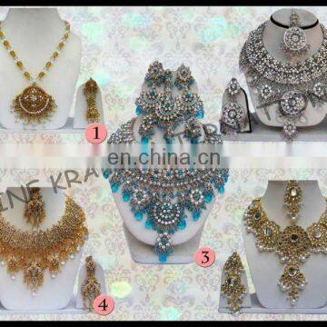 INDIAN TRADITIONAL NECKLACE SETS JEWELRY LOT