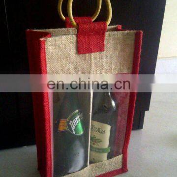 Jute Wine Bottle Bags