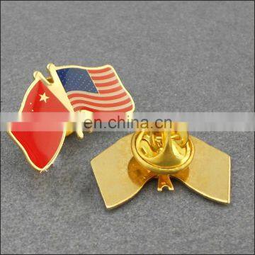 enamel gem surface flag lapel pin badge