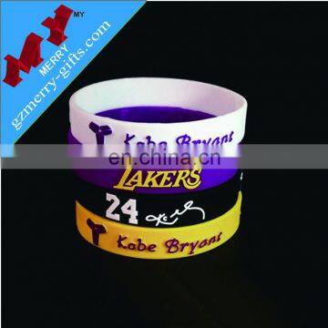 Custom logo different sizes blank rubber bracelet silicon bracelet