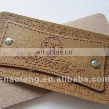 Custom Embossed and Printed Logo PU Imitation Leather Labels, Leather Patches for Clothing photo-6