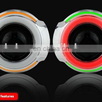 LED double angel eyes hid bixenon projector lens headlight