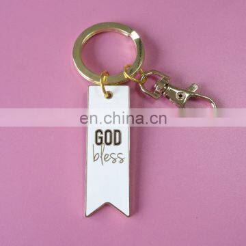 god blessing logo customized special promotional souvenir gift soft enamel metal keychain