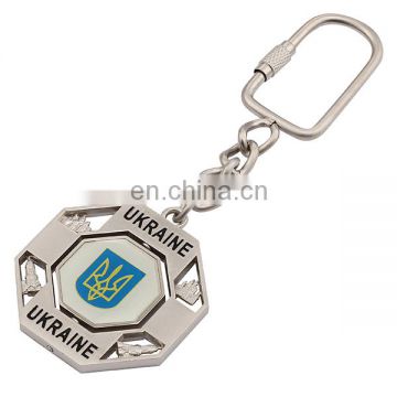 Personalized Cheap Ukraine Souvenir Promotion Custom Metal Keyrings