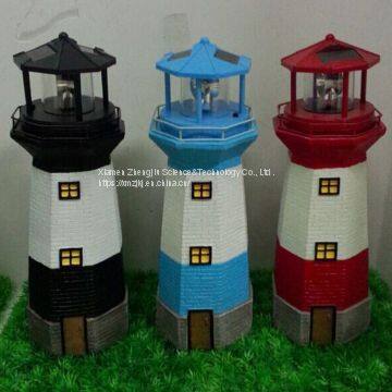 Solar Lighthouse SOLAR POWERED LIGHTHOUSE GARDEN LIGHTHOUSE ORNAMENT WITH ROTATING LED photo-4