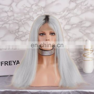 2018 new product remy hair grey human hair wigs full lace wig