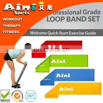 2017 Most Popular Home Gymnastics Custom Logo Latex Exercise Resistance Bands