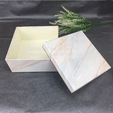 OEM square silver gift box custom