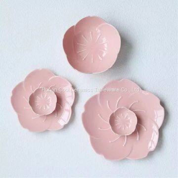 wholesale new bone china decal plate,simple ceramic plate