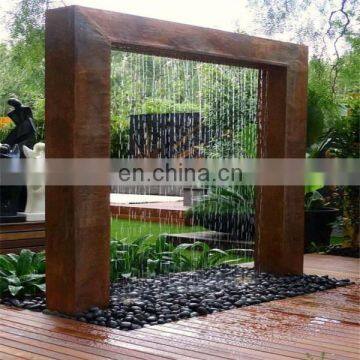 Outdoor Corten Steel Home Decoration Waterfall Water Fountain