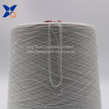 Ne32/2ply 7% Stainless Steel Staple Fiber Blended With93% Polyester Staple Fiber Metal Conductive Touchscreen Yarn-XTAA003 photo-4