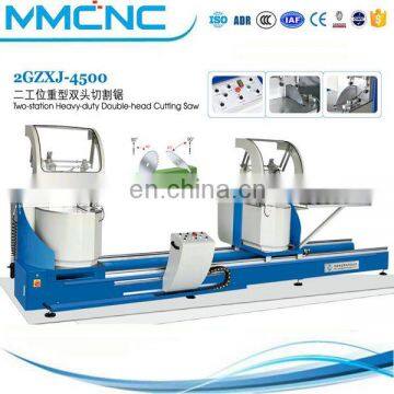 CNC Heavy-duty two station aluminum profile cutting double head cutting saw for window door making