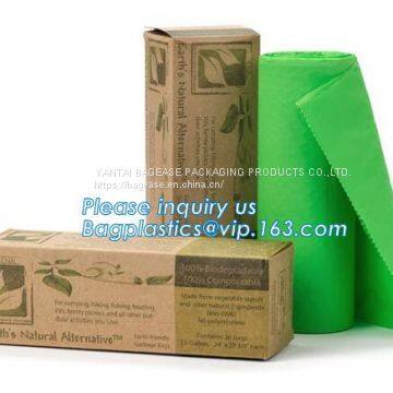 64 Gallon Compostable Trash Bag Biodegradable Garbage Bag, 0.9 Mil, 47