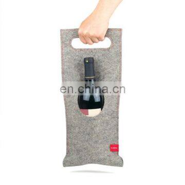 Recycled Recycled Gray Felt Wine Bag photo-2