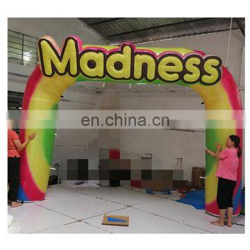 Beautiful Inflatable Rainbow Arch Attractive Blow Up Entrance Arch For Party Decoration photo-2