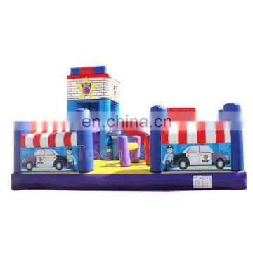 Police Station Bouncy Castle Inflatable Kids Children Funland Castles Bouncer With Slide