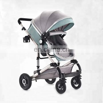 Leather baby stroller cadeirinha carrinho de bebe pram carriage