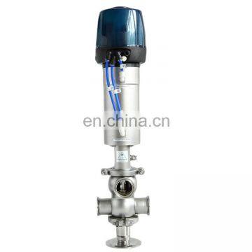 New Style Sanitary Pneumatic Double Seat Mix Proof Valve With Control Head for Dairy Pipeline System photo-2