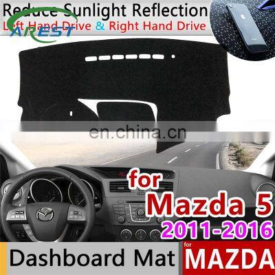 for Mazda 5 Premacy 2011~2016 MK3 Anti-Slip Mat Dashboard Cover Pad Sunshade Dashmat Protect Carpet Accessories 2011 2012 2015