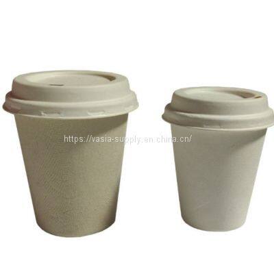 Compostable drinkware paper coffee cup in microwave