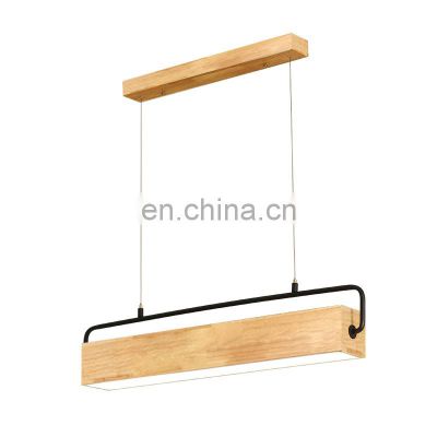 Adjustable Angle Chandelier Rectangle Shape Solid Wood Lamp Holder Pendant Light