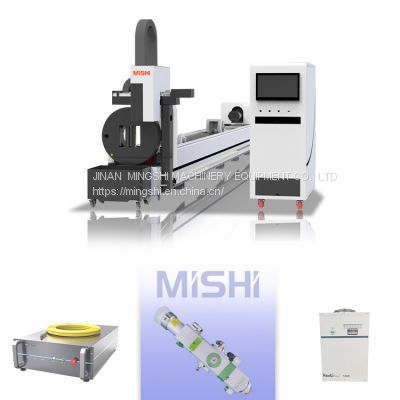 China High Power CNC Fiber pipe Laser Cutting Machine for round and square pipe cutting