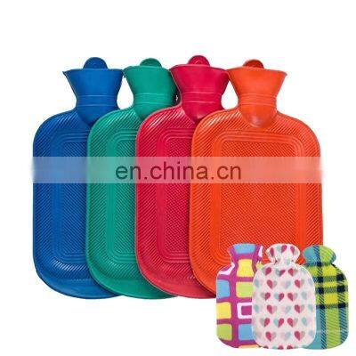 Hot selling factory customized 500ml 1000ml 2000ml hot-water with cover reusable rubber hot-water bag