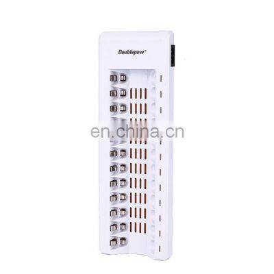 Smart battery charger White 12 Slots LED Intelligent Rapid Cell Charger for 1.2V AA/AAA Rechargeable Battery