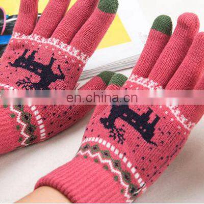 Hot Selling Custom Knitted Touch Screen Gloves Mittens Unisex Touch Screen Gloves for Smartpad photo-4