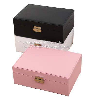 Custom Simple Jewelry Packaging Leather Box Accessories Watch Display Storage Box photo-2