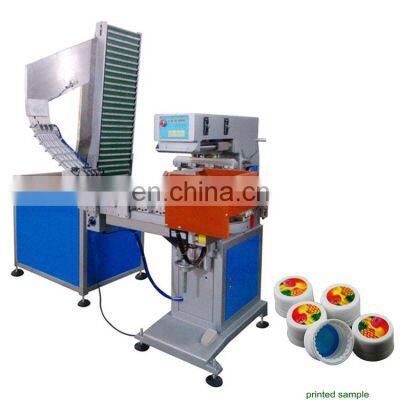 Shenzhen easy rapid test ink cup silicone logo tampografia machine pad printer machine for bottle cap 4 color