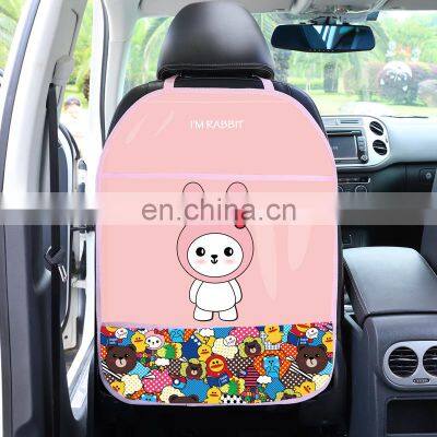 Autoaby Car Seat Back Cover Protector for Kids Cartoon Car Anti Kick Mat With Bag Waterproof Car Seat Back Anti Kick Pad photo-3