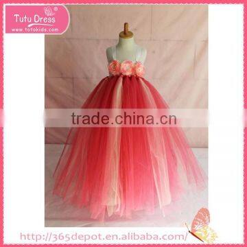 Length Skirt handmade beaded shiny evening dress fluffy voile girl's dress children frocks designs