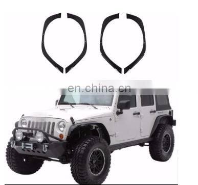 J064 Steel Flat Style Fender Flares for Jeep Wrangler JK 2007-2017 Lantsun