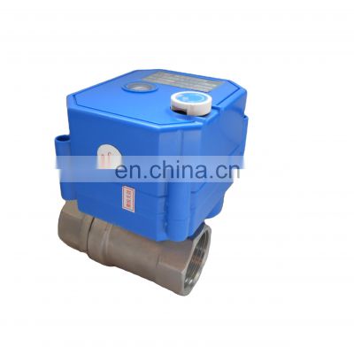 2 way mini electric motorized ball valve for water leakage detection