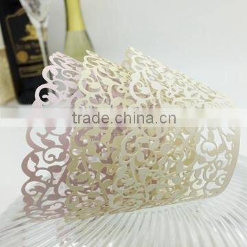 Wedding Invitation Decoration Delicated Laser Cut Gold Laser Cut Cupcake Wrappers Quality Choice photo-3