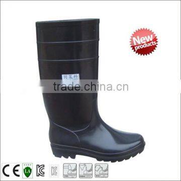 black industry working boots pvc safety boots