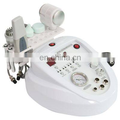 Multifunction portable 5 in 1 ultrasonic skin scrubber photon care hot & cold hammer diamond microdermabrasion machine