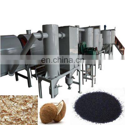 Sale Horizontal Rotary  Smokeless Wood Sawdust Biomass Charcoal Coal Air Flow Continuous Carbonization Furnace