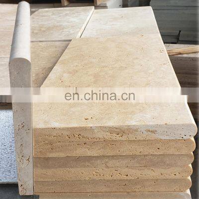 Premium Quality Customized Luxury Decoration for Swimming Pool Coping Travertine With Bullnose Edge Made in Turkey CEM-T-02